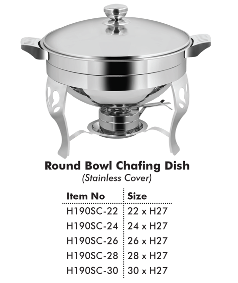 Round Bowl Chafing Dish SS Cover